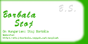 borbala stoj business card